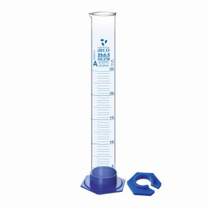 CYLINDER, MEASURING, CLASS 'A' WITH DETACHABLE PLASTIC BASE, 25mL