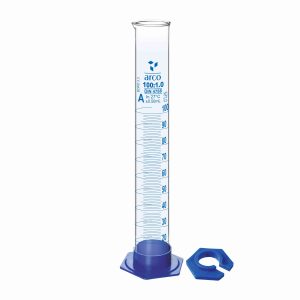 CYLINDER, MEASURING, CLASS 'A' WITH DETACHABLE PLASTIC BASE, 100mL
