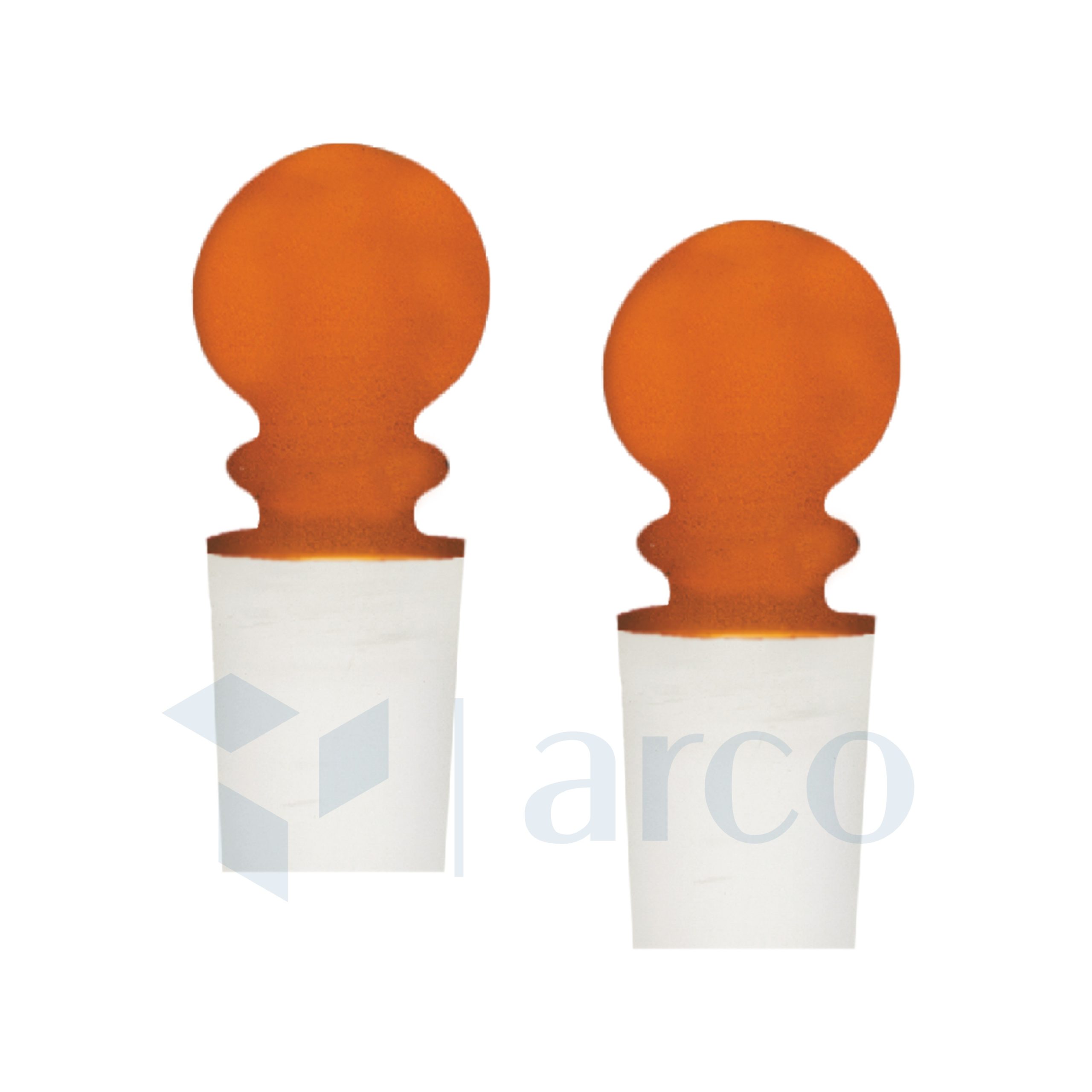 Stopper Solid, Amber, Penny Head, 24/29