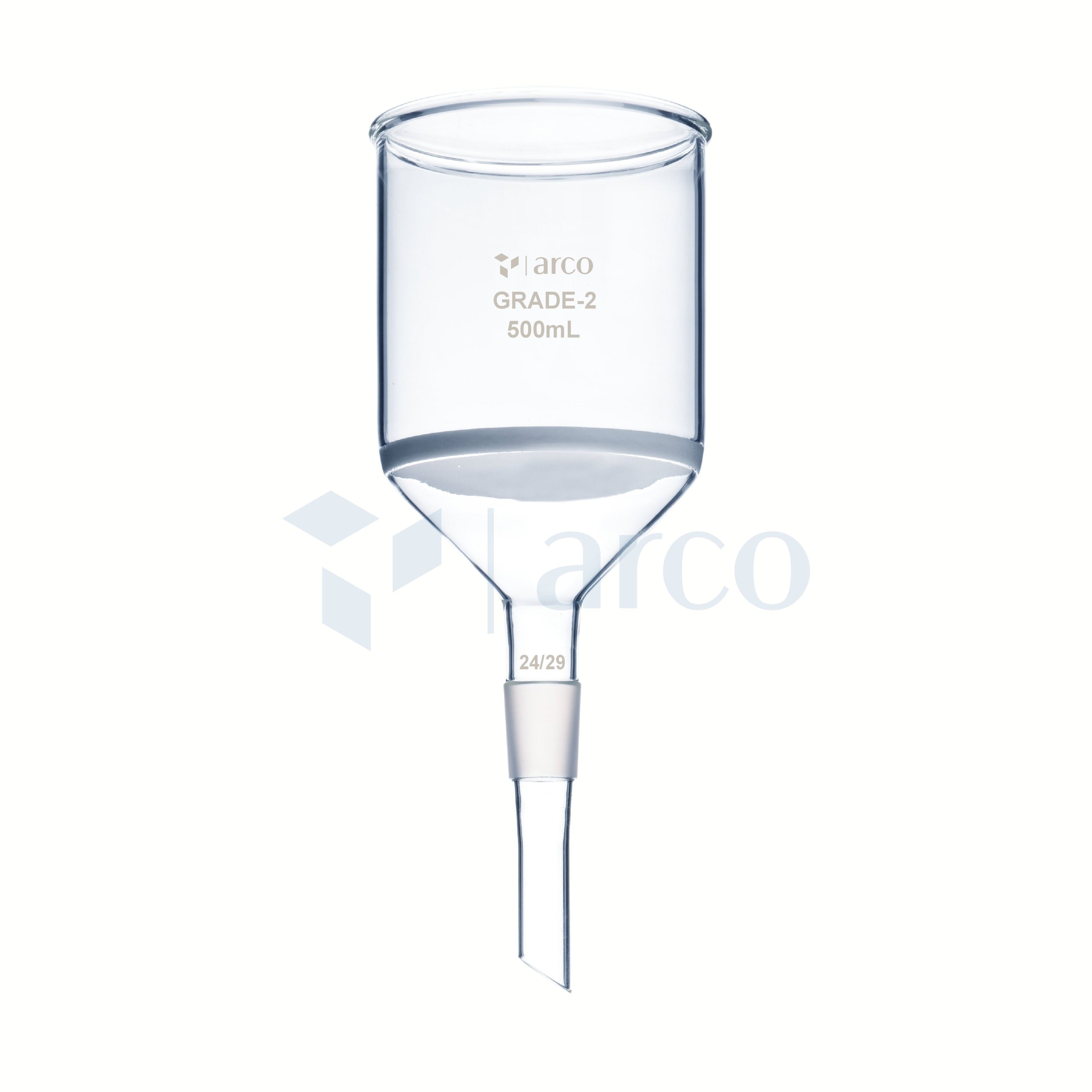 Buchner Funnel, Sintered Glass with I/C Cone At Stem, 500mL