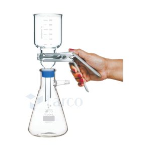 All Glass Filter Holder - 47mm Silicon Stopper, Filtration Assembly, 5000mL