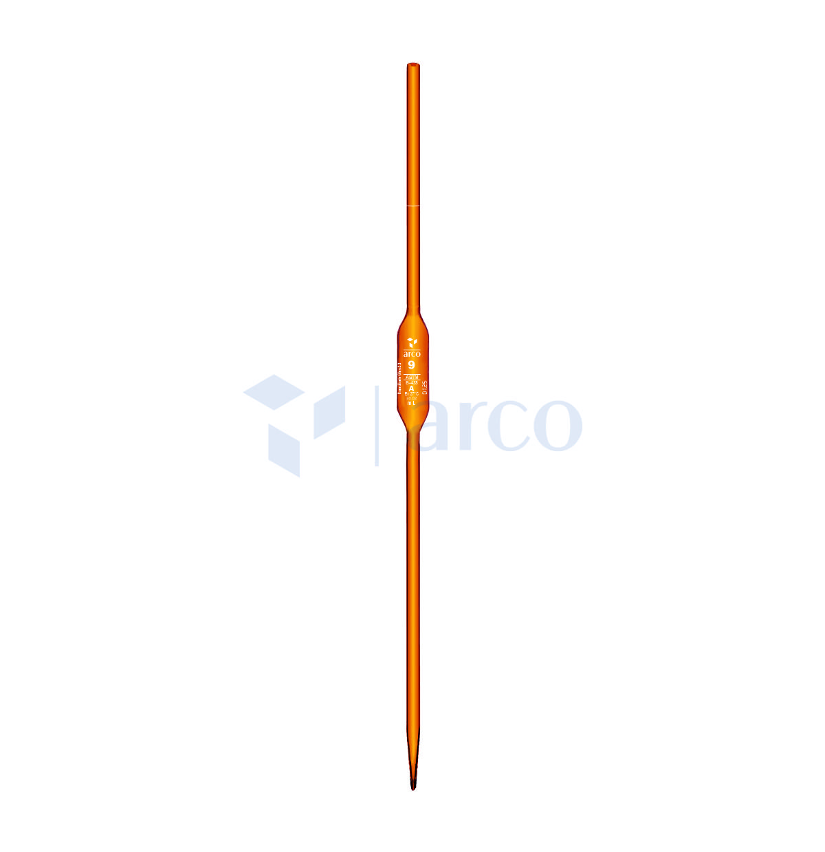 Pipette, Volumetric, Class 'A', Amber One Mark, 9mL