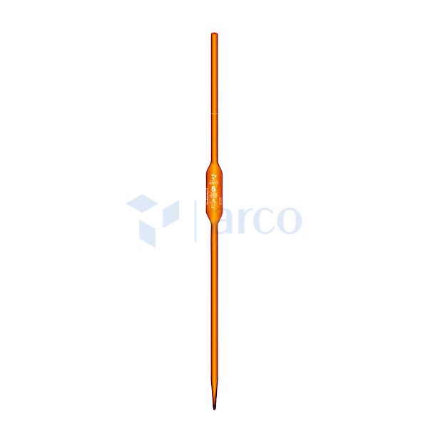 Pipette, Volumetric, Class 'A', Amber One Mark, 5mL