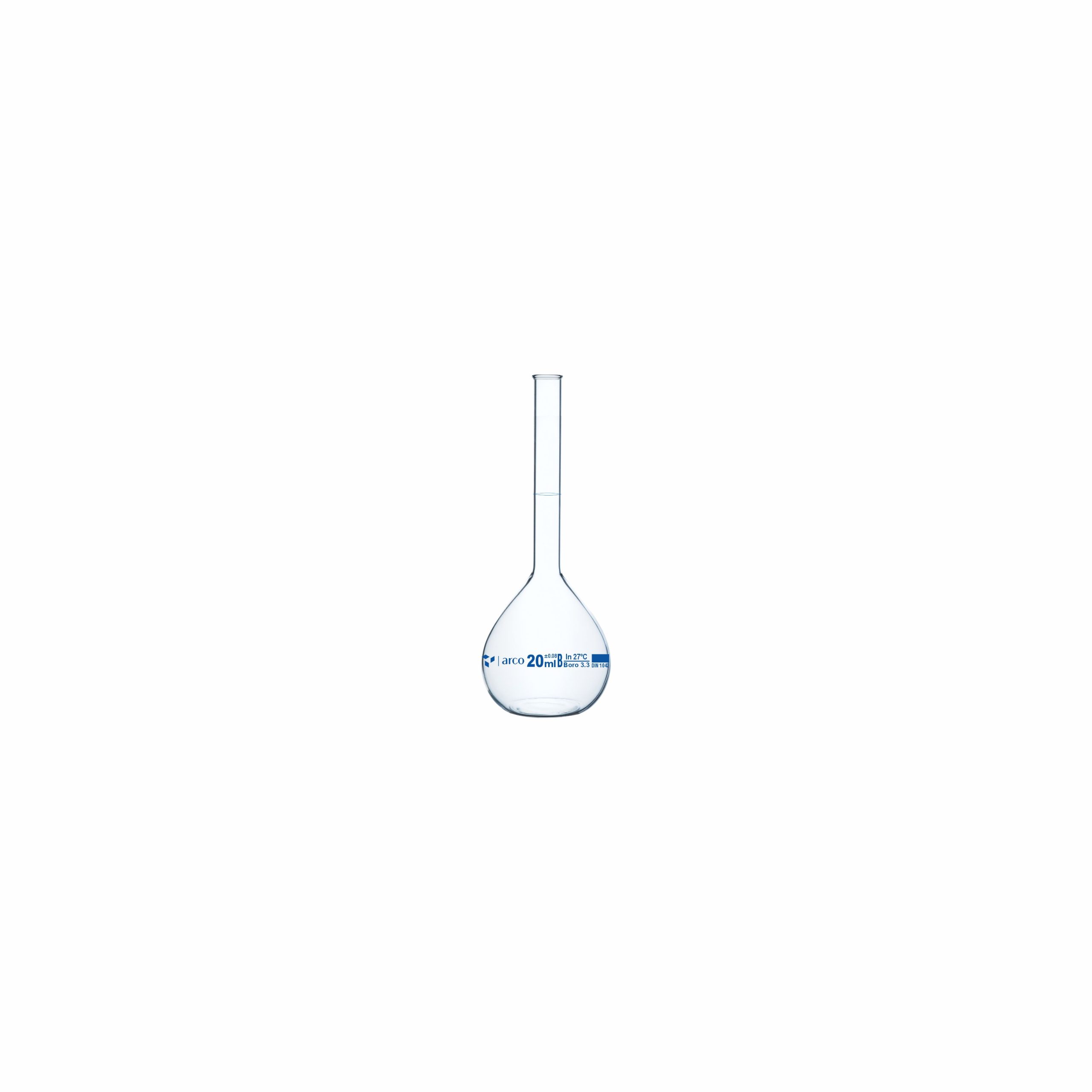 Flask, Volumetric, Without Pourout Class B, 20mL
