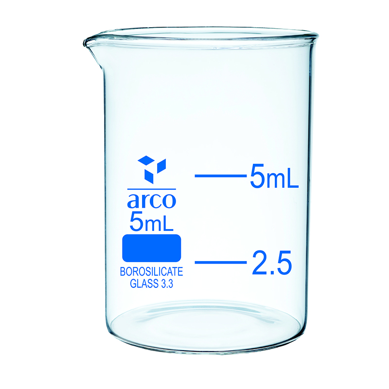 Beaker, Low Form, With Spout, 5mL