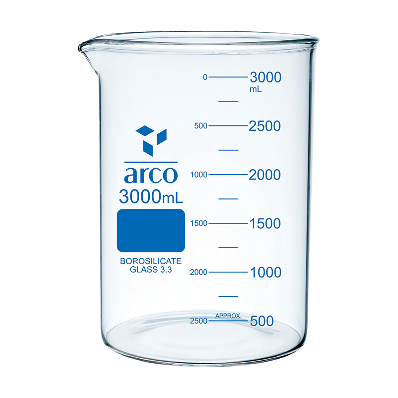 Beaker, Low Form, With Spout, 3000mL