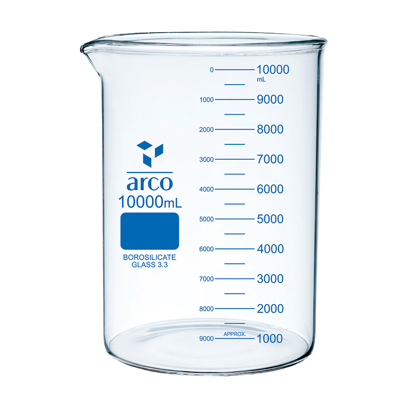 Beaker, Low Form, With Spout, 10000mL