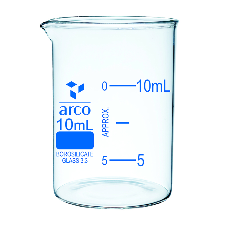 Beaker, Low Form, With Spout, 10mL
