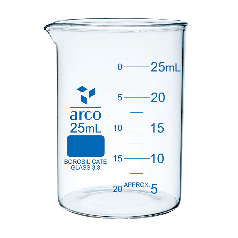 Beaker, Low Form, With Spout, 25mL