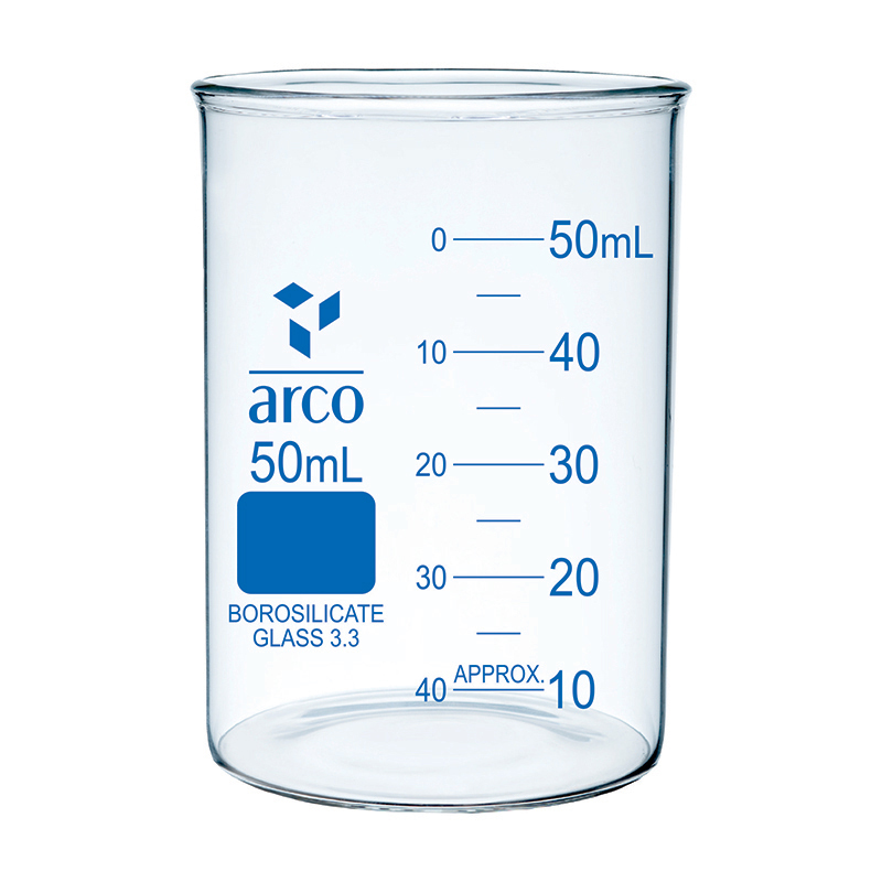 Beaker, Low Form, Without Spout, 50mL