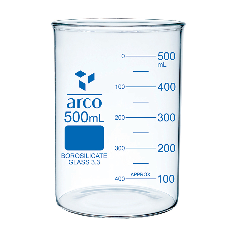 Beaker, Low Form, Without Spout, 500mL