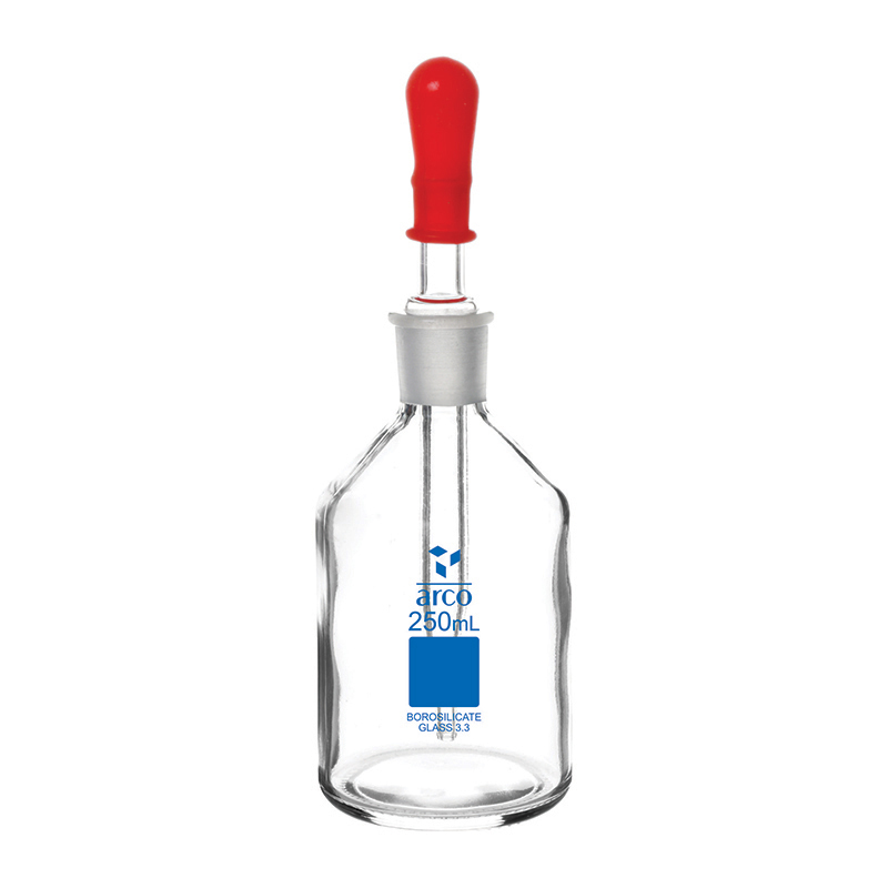 Bottle, Dropping with Ground-In Pipette & Rubber Teat, 250mL
