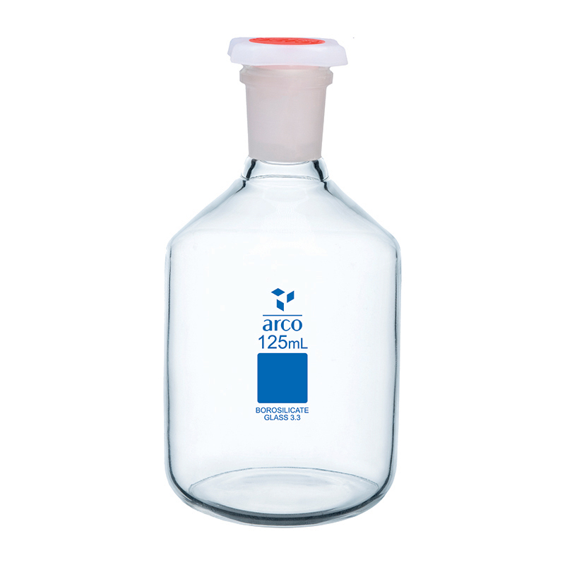 Bottle, Reagent, Narrow Neck, With PP Stopper, 125mL