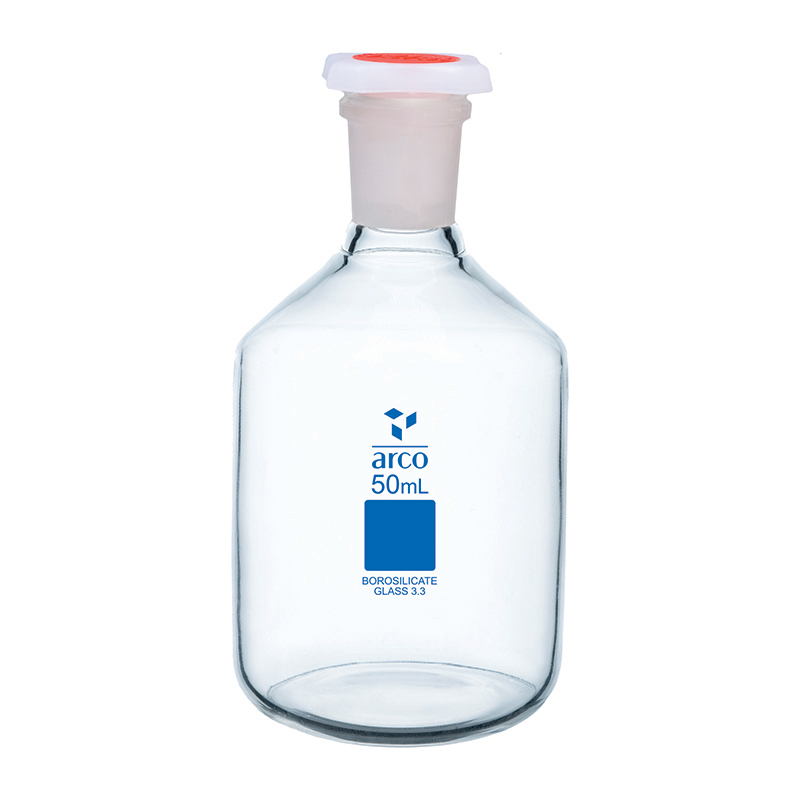 Bottle, Reagent, Narrow Neck, With PP Stopper, 50mL
