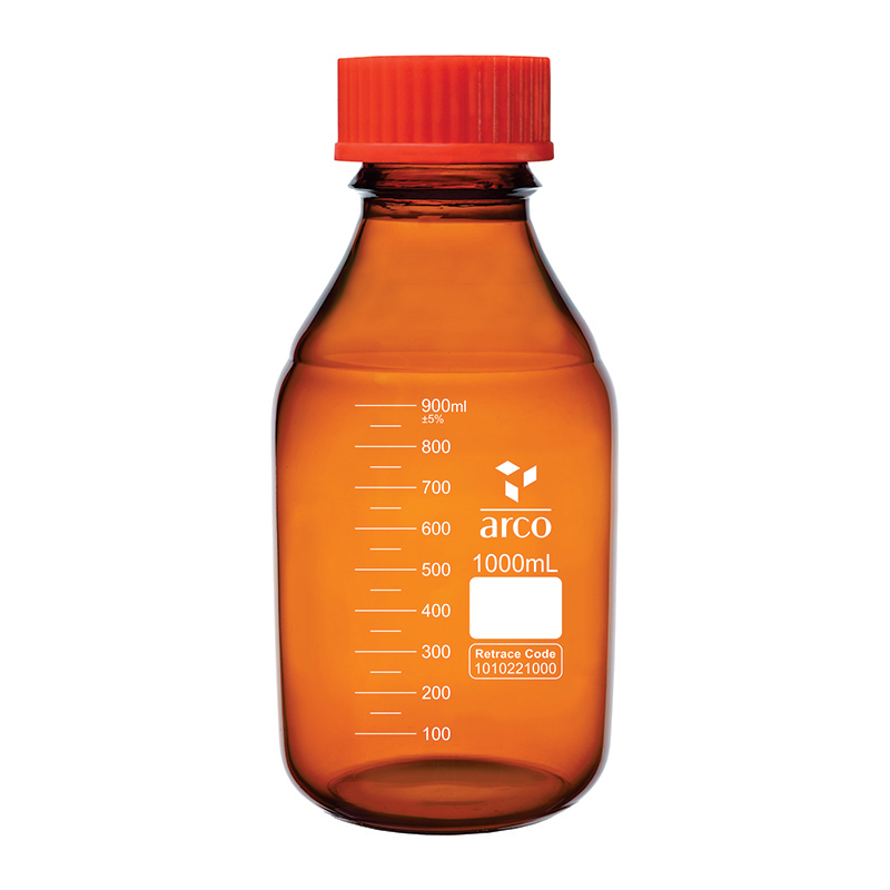 Bottle, Reagent, Amber, With Screw Cap, 1000mL