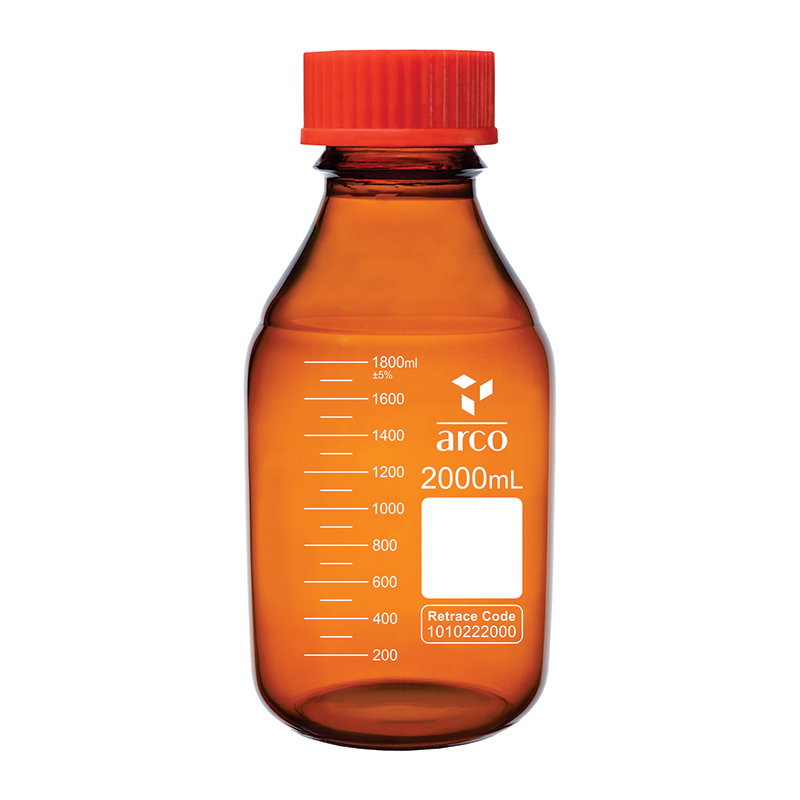 Bottle, Reagent, Amber, With Screw Cap, 2000mL