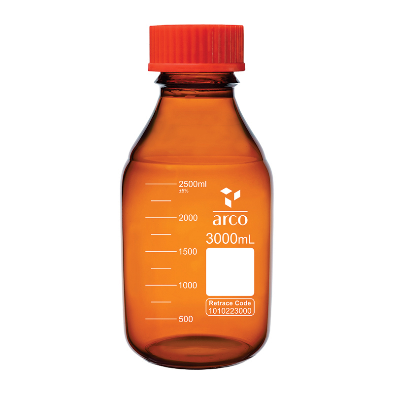 Bottle, Reagent, Amber, With Screw Cap, 3000mL