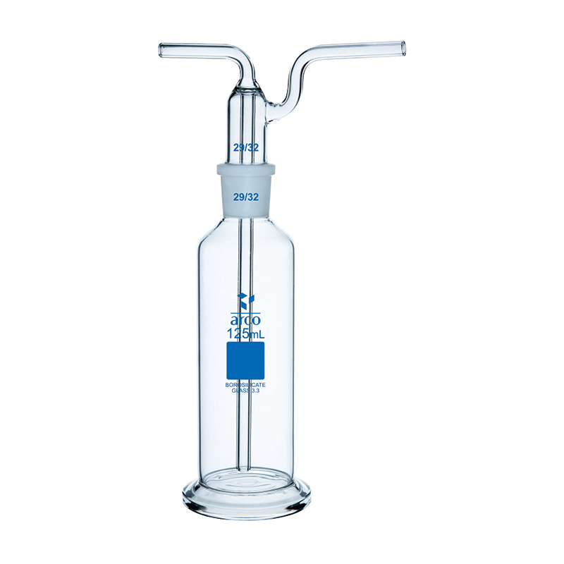Gas Washing Bottle (Dreschel), Complete Set, 125mL