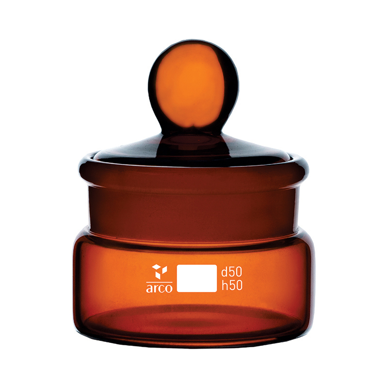 Bottle, Weighing, Amber, Squat, 50mL