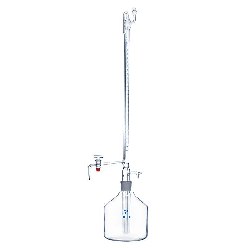 Burette, Automatic, Class A, Straight Bore, Glass Stopcock with Screw Thread, 10mL