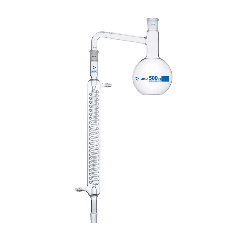 Distilling Apparatus with Graham Condenser, Interchangeable Joint Interchangeable Stopper, 500mL