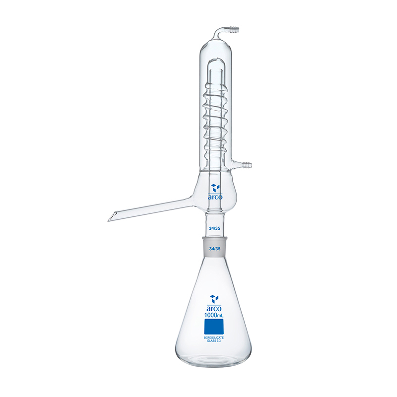 Distilling Apparatus Compact with Friedrichs Condenser,Interchangeable Joint, 1000mL