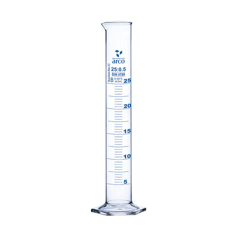 Cylinder, Measuring, Class 'B' Hexagonal Base, 25mL