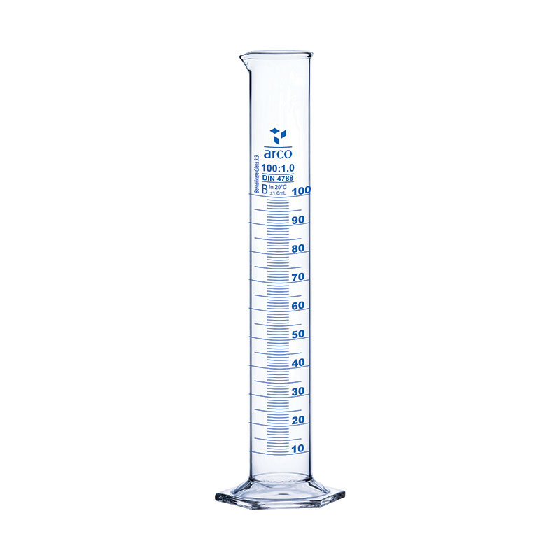 Cylinder, Measuring, Class 'B' Hexagonal Base, 100mL
