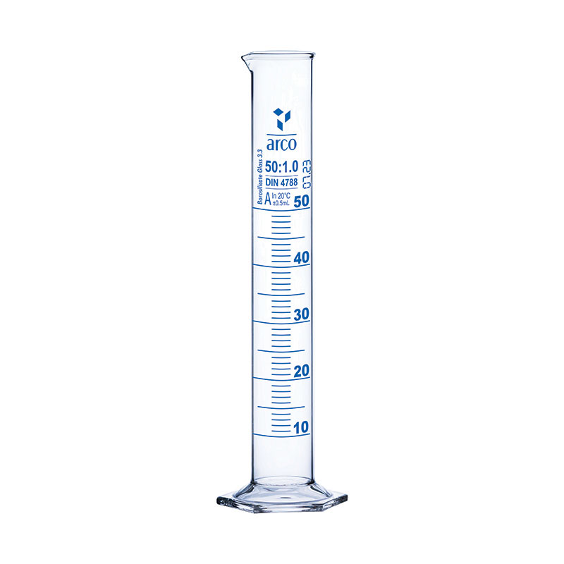Cylinder, Measuring, Class 'A' Hexagonal Base, 50mL