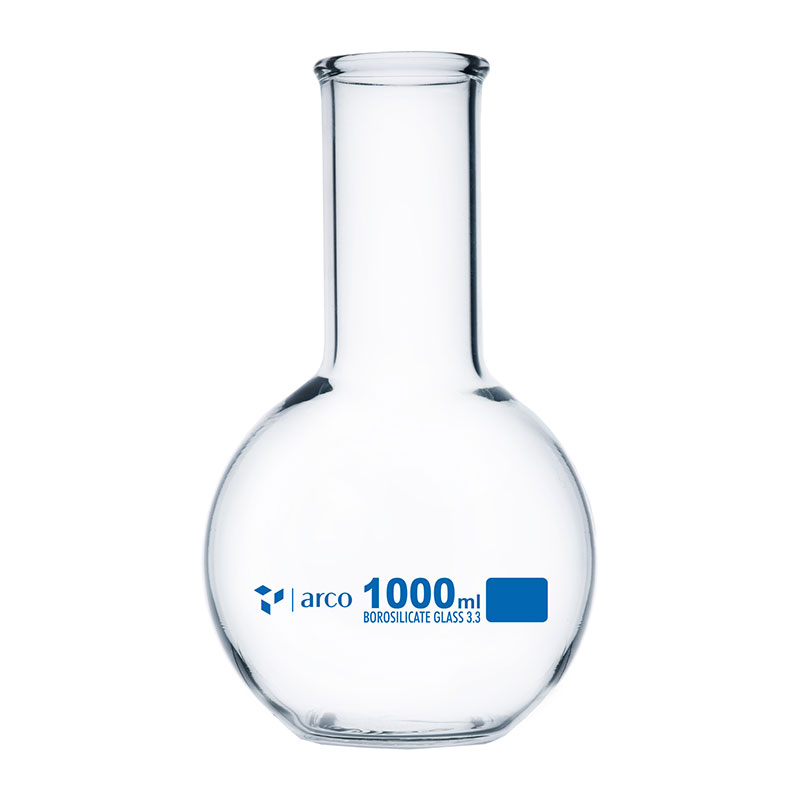 Flask, Boiling, Flat Bottom Narrow Neck, 1000mL