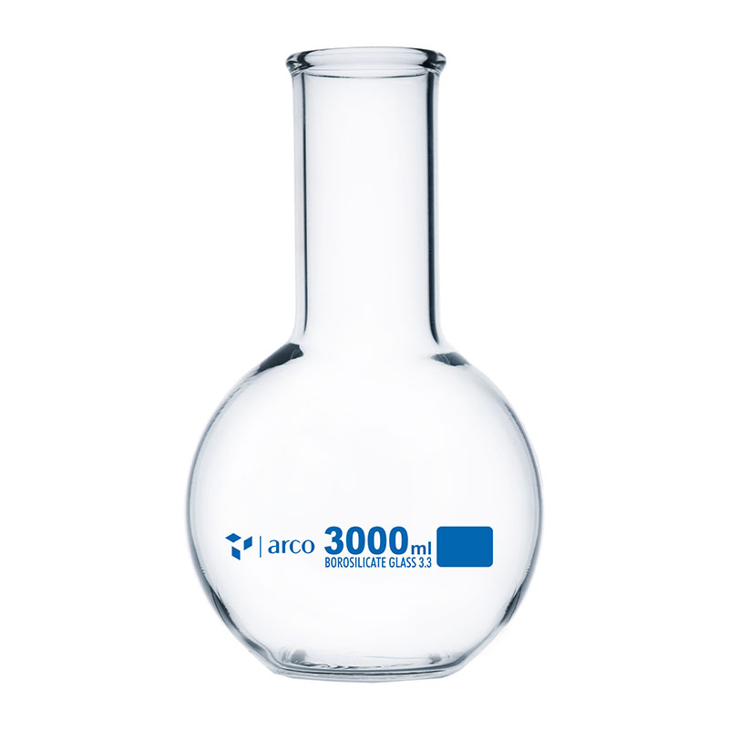 Flask, Boiling, Flat Bottom Narrow Neck, 3000mL