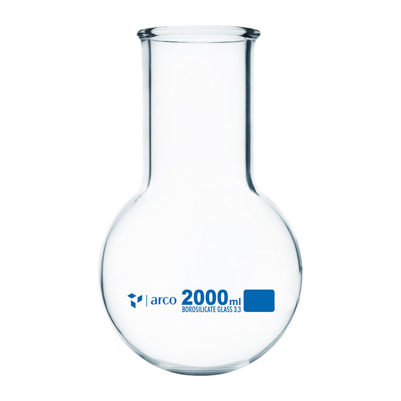 Flask, Boiling, Round Bottom Wide Neck, 2000mL