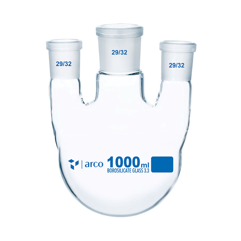 Flask, Boiling, Round Bottom, Three Neck, Parallel, 1000mL