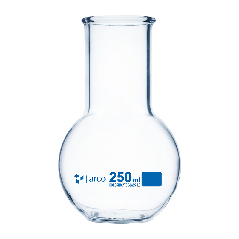 Flask, Boiling, Flat Bottom Wide Neck, 250mL