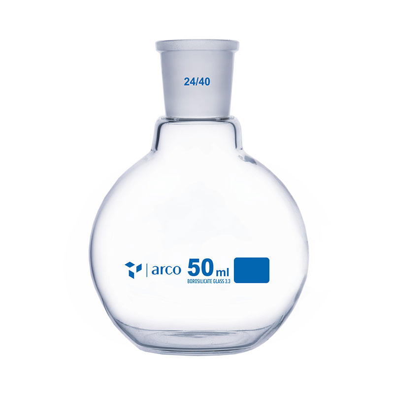 Flask, Boiling, Flat Bottom with Socket, 50mL