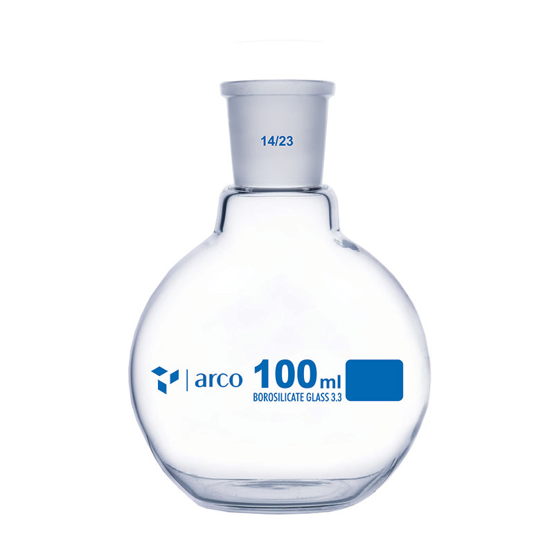 Flask, Boiling, Flat Bottom with Socket, 100mL