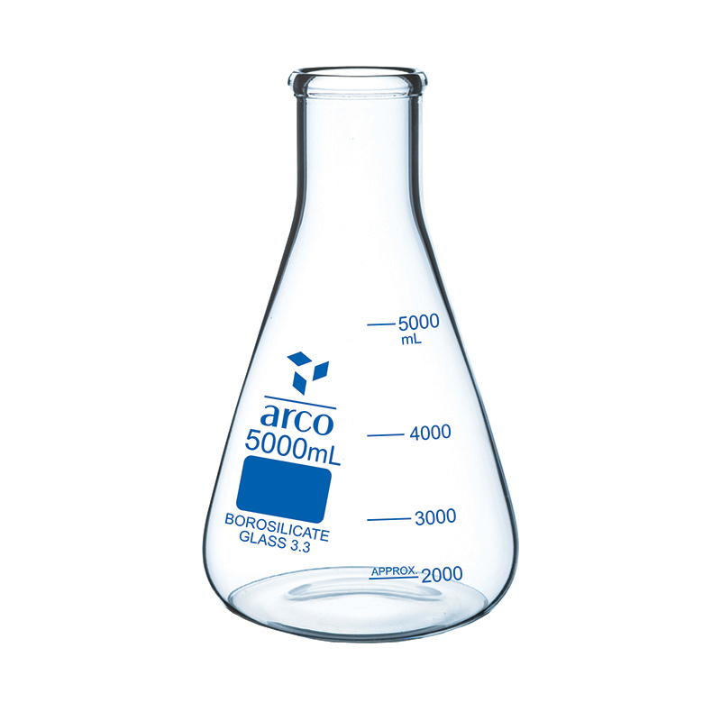 Flask, Erlenmeyer, (Conical) Narrow Neck, 5000mL