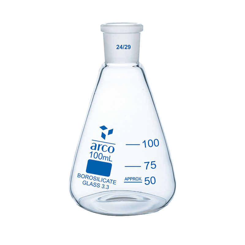 Flask, Erlenmeyer, (Conical) Narrow Neck with Socket, 100mL