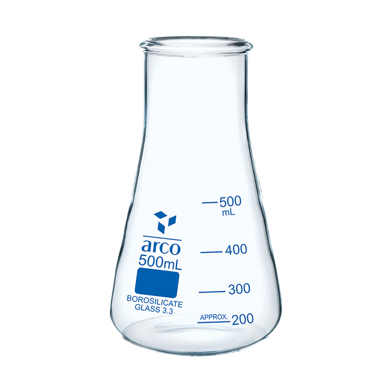 Flask, Erlenmeyer, (Conical) Wide Neck, 500mL