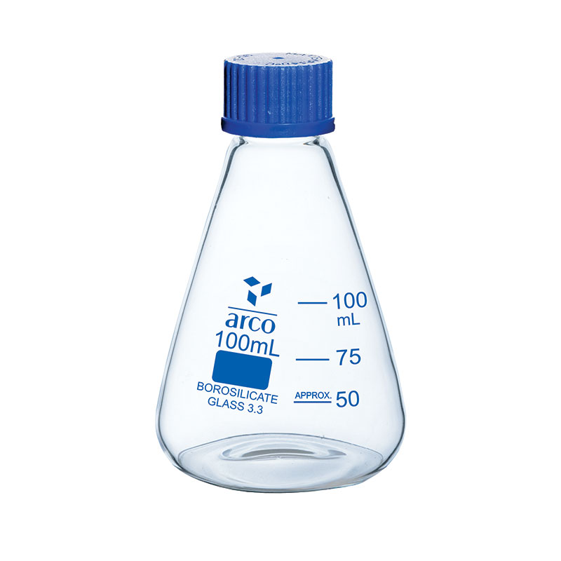 Flask, Erlenmeyer, (Conical) with Screw Cap, 100mL
