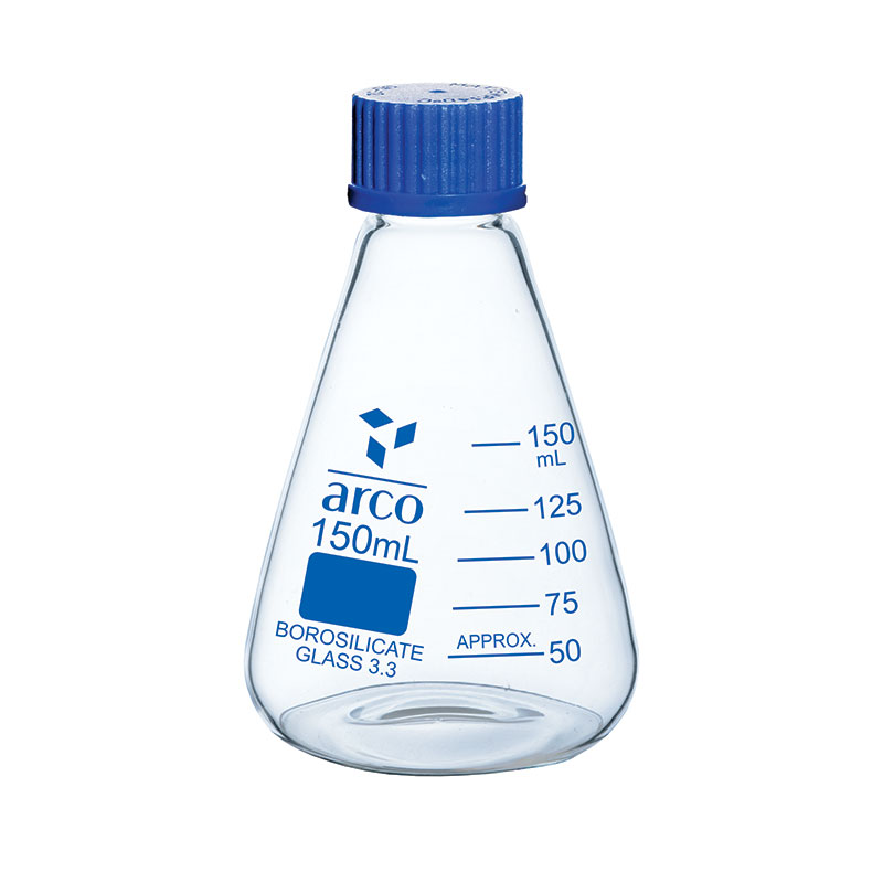 Flask, Erlenmeyer, (Conical) with Screw Cap, 150mL