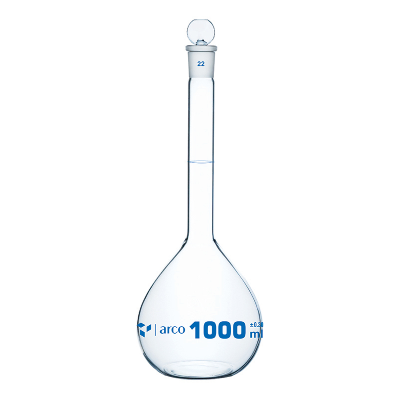 Flask, Volumetric, Class A with Penny Head Stopper, 1000mL