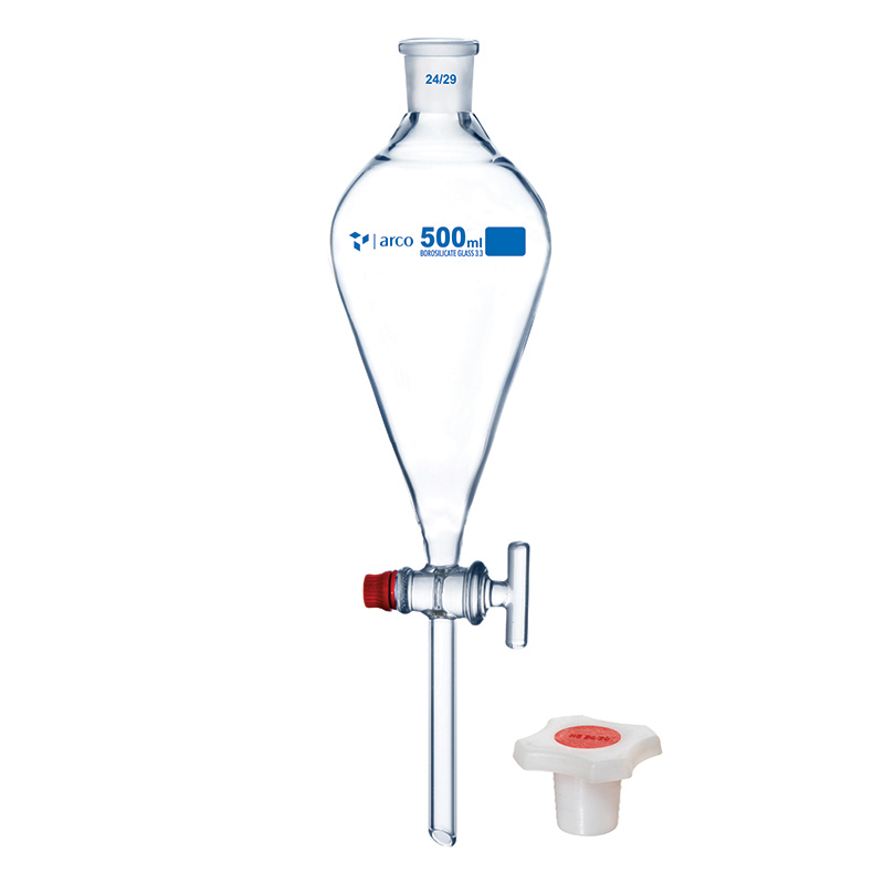 Funnel, Separating, Squibb Shape with PP Stopper, 500mL