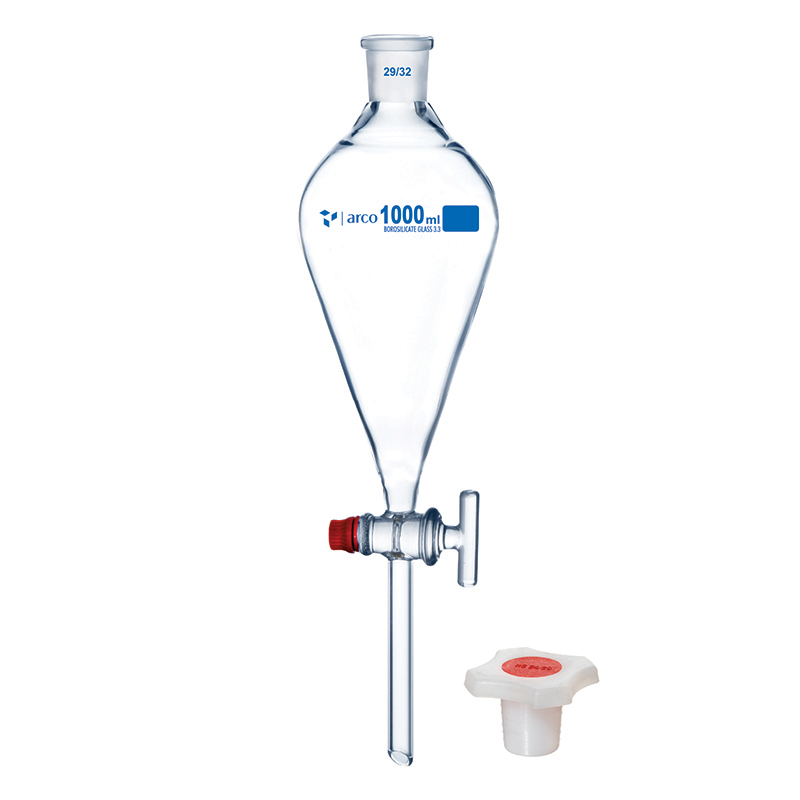 Funnel, Separating, Squibb Shape with PP Stopper, 1000mL