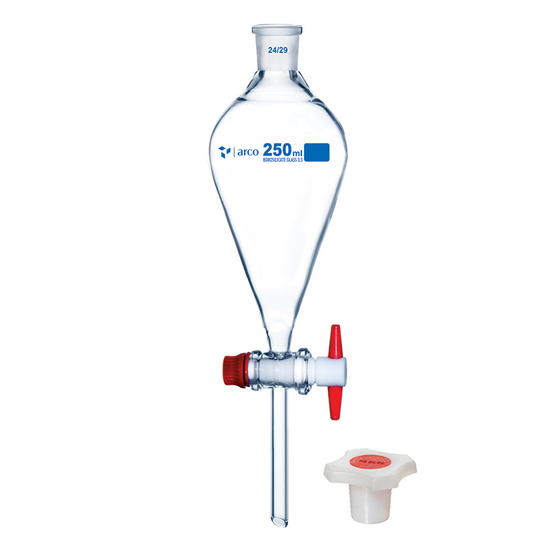 Funnel, Separating, Squibb Shape with PP Stopper, 250mL