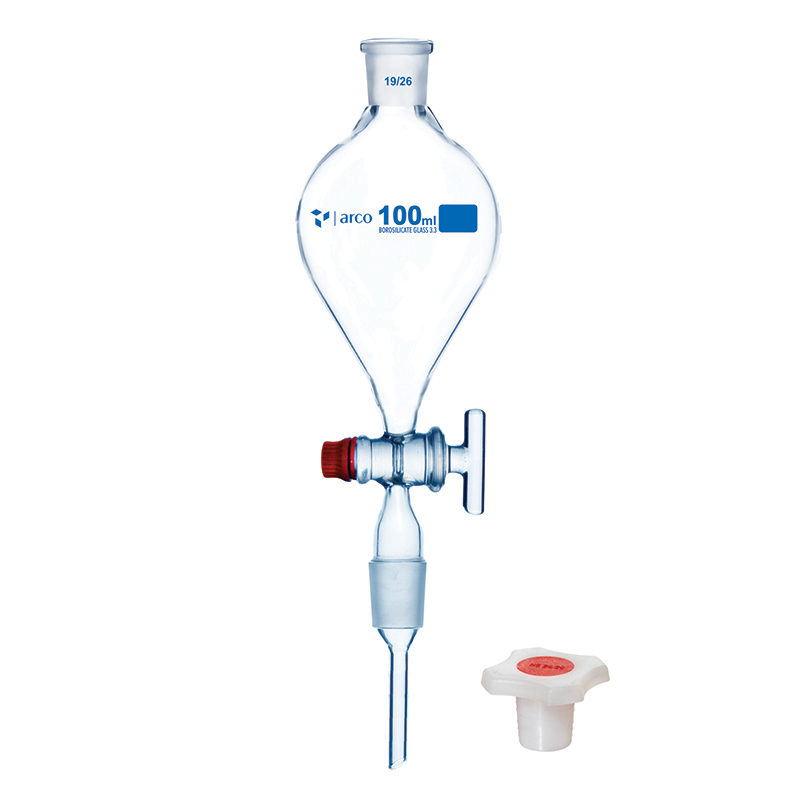 Funnel, Separating, Pear Shape Stem with Cone, PP Stopper, 100mL