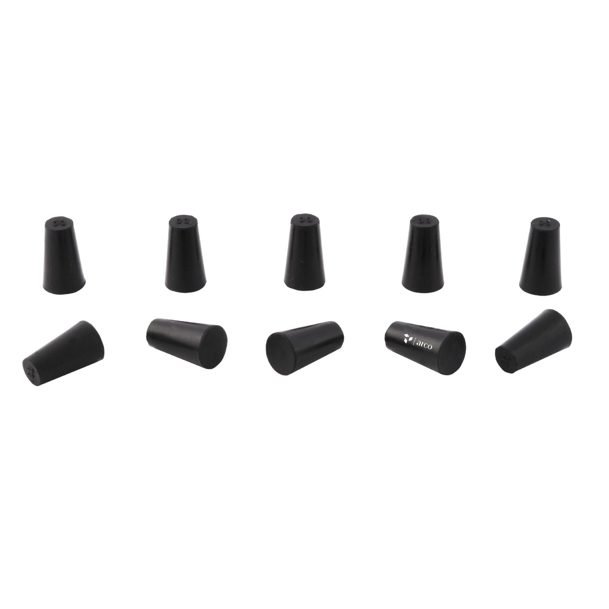 ARCO Scientific Stopper, Rubber, Black Color Without Hole