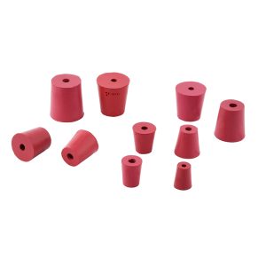 ARCO Scientific Stopper, Rubber, Red Color With One Hole