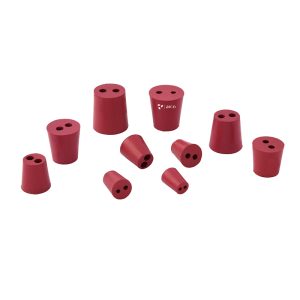 Stopper, Rubber, Red Color With Two Hole