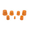 ARCO Scientific Stopper, Rubber, Assorted without Hole Orange color